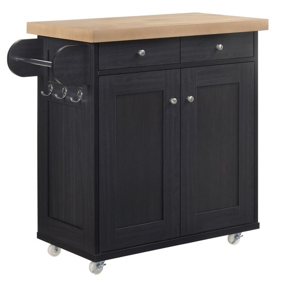 Portland Black Kitchen Island