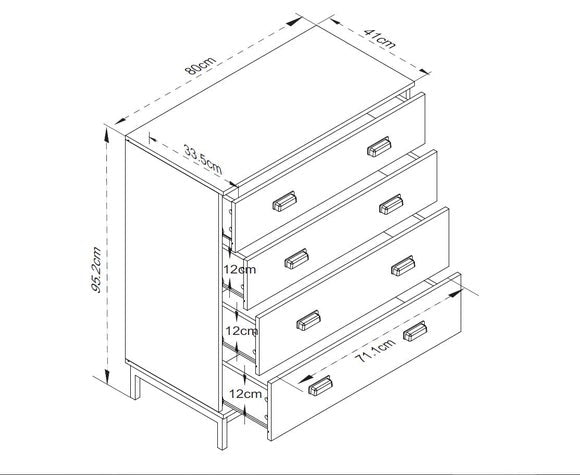 Fulton 4 Drawer Chest