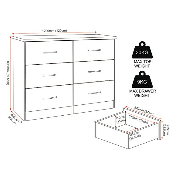 Nevada 6 Drawer Chest, product image 16