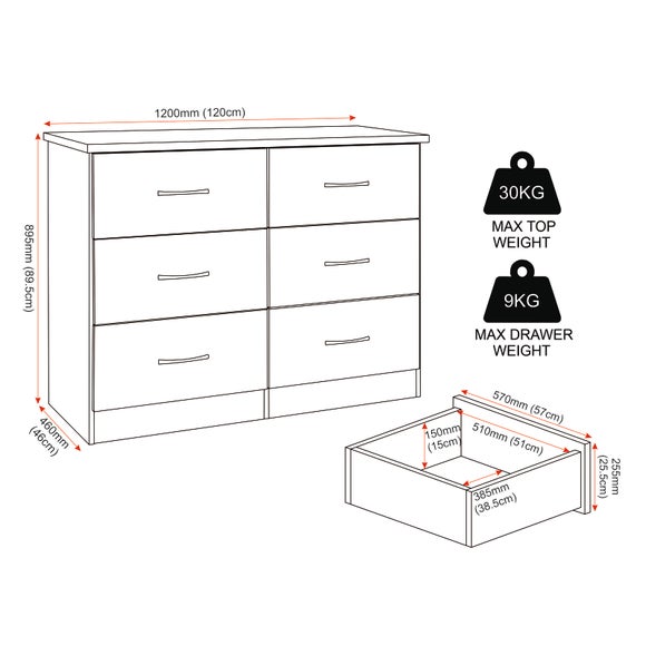 Nevada 6 Drawer Chest, product image 8