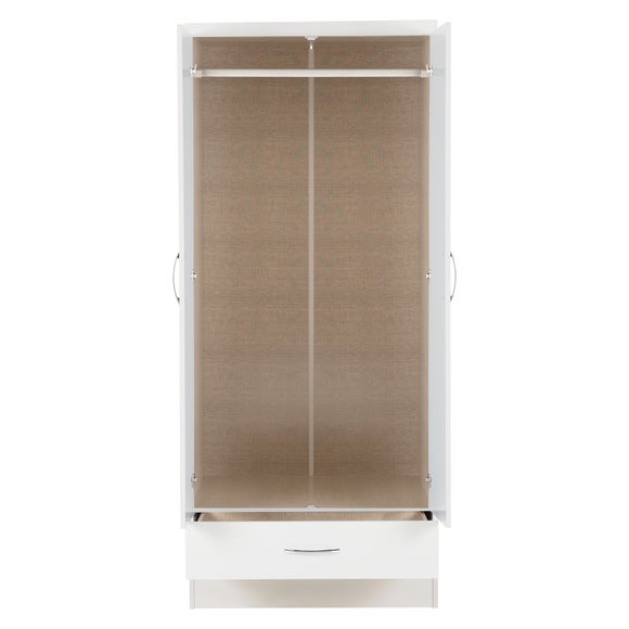 Nevada Double 1 Drawer Wardrobe, product image 31