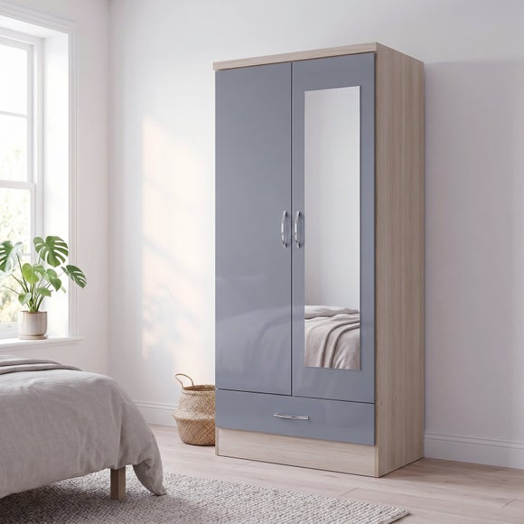 Nevada Double 1 Drawer Wardrobe, product image 1