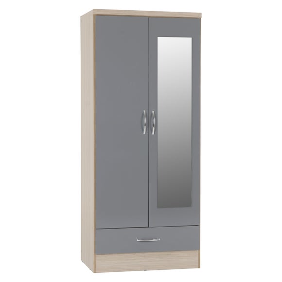 Nevada Double 1 Drawer Wardrobe, product image 2