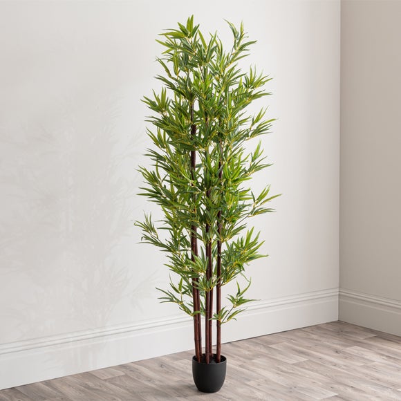 Artificial Bamboo Stem Tree in Black Plant Pot