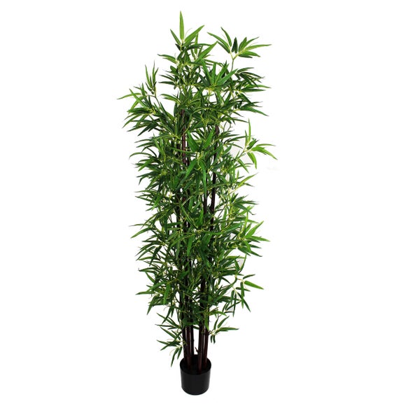 Artificial Bamboo Stem Tree in Black Plant Pot