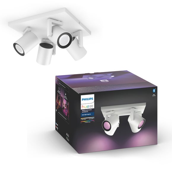 Philips HUE Argenta 4 Light Smart LED Flush Spotlight, product image 1