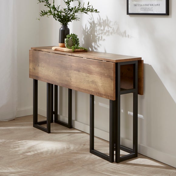 Fulton 2-4 Seater Console Dining Table, Pine Effect