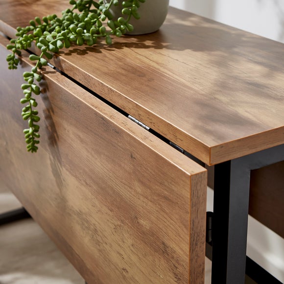 Fulton 2-4 Seater Console Dining Table, Pine Effect