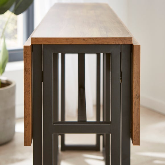 Fulton 2-4 Seater Console Dining Table, Pine Effect