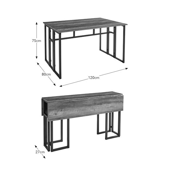 Fulton 2-4 Seater Console Dining Table, Pine Effect