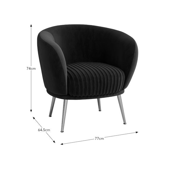 Bella Velvet Cocktail Chair, product image 9