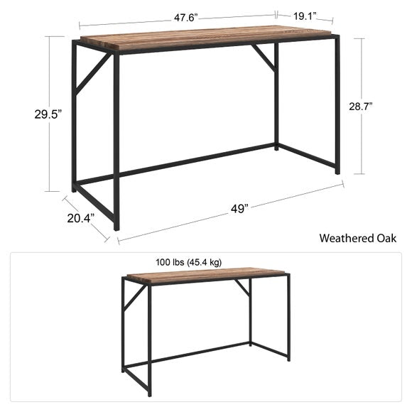 Quincy Writing Desk, Weathered Oak