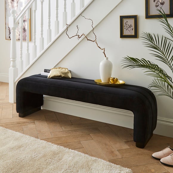 Lucilla 3 Seater Dining Bench, Velvet, product image 8