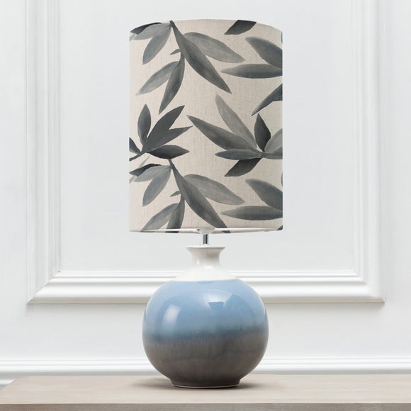 Neso Table Lamp with Silverwood Shade