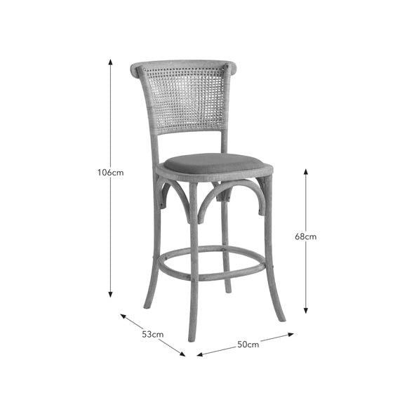 Florine Counter Height Barstool, Fabric