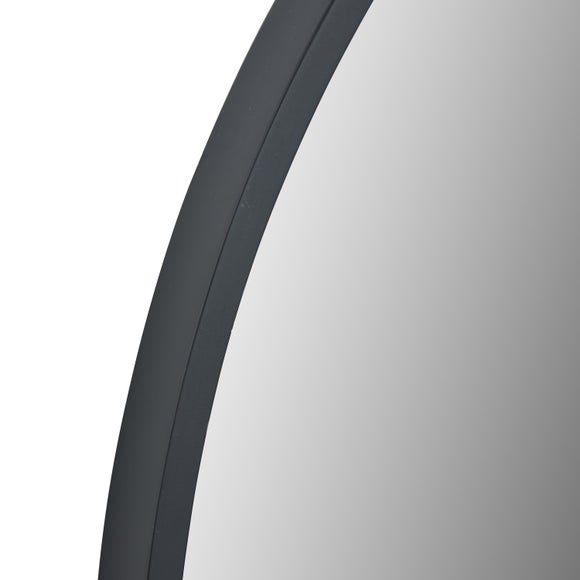 Wood Round Mirror