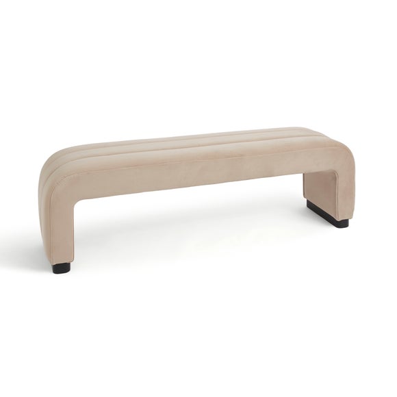 Lucilla 3 Seater Dining Bench, Velvet, product image 4
