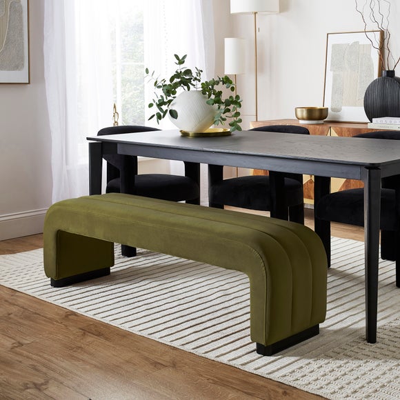 Lucilla 3 Seater Dining Bench, Velvet, product image 15