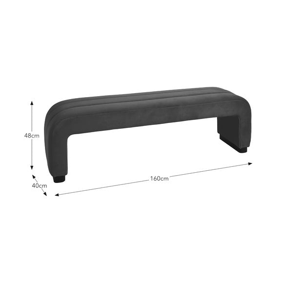 Lucilla 3 Seater Dining Bench, Velvet, product image 19
