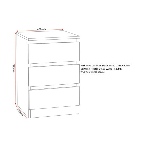 Set of 2 Walker 3 Drawer Bedside Tables, product image 21