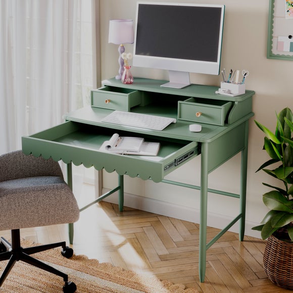 Remi Scalloped Small Step Up Desk