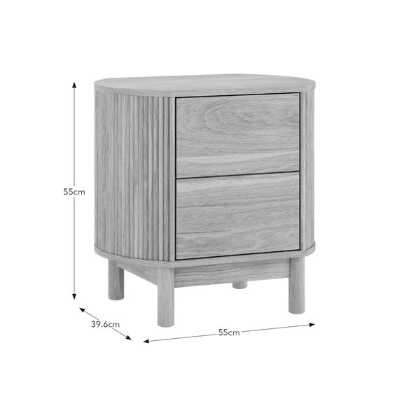 Mateo 2 Drawer Bedside Table, product image 14