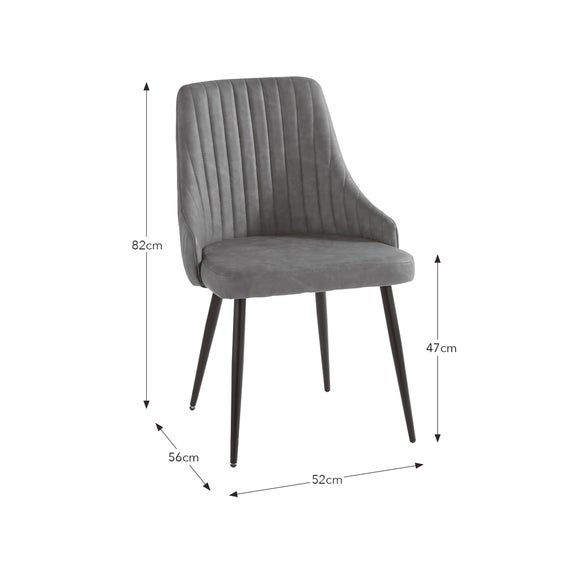 Shea Set of 2 Dining Chairs, Faux Leather, product image 30