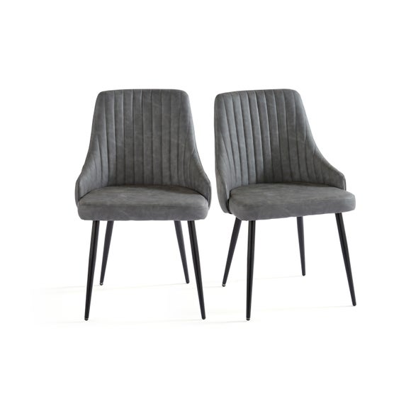Shea Set of 2 Dining Chairs, Faux Leather, product image 7