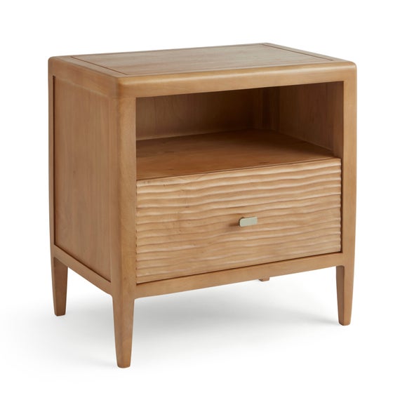 Edited Life Olsson Hand Carved 1 Drawer Bedside Table