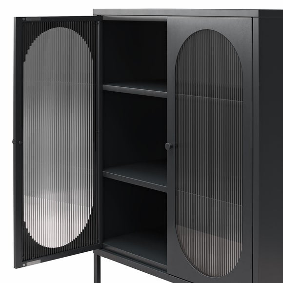 Luna Small Fluted Sideboard, Glass, product image 3