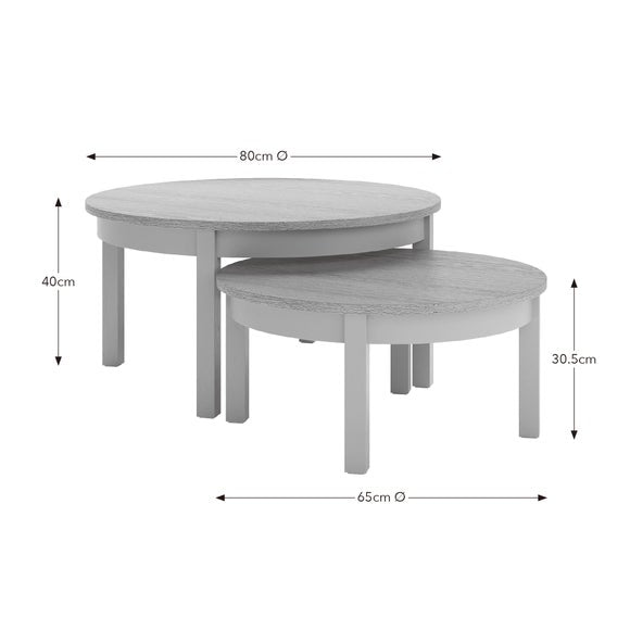 Olney Round Nest of Coffee Tables