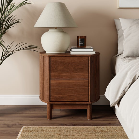 Mateo 2 Drawer Bedside Table, product image 1