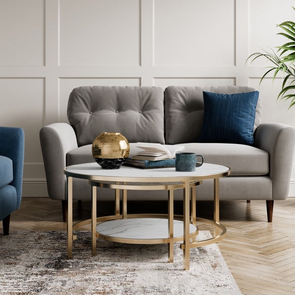 Sofia Faux Marble Nest of Coffee Tables