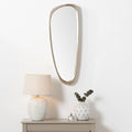 Wood Veneer Teardrop Wall Mirror, product image 1
