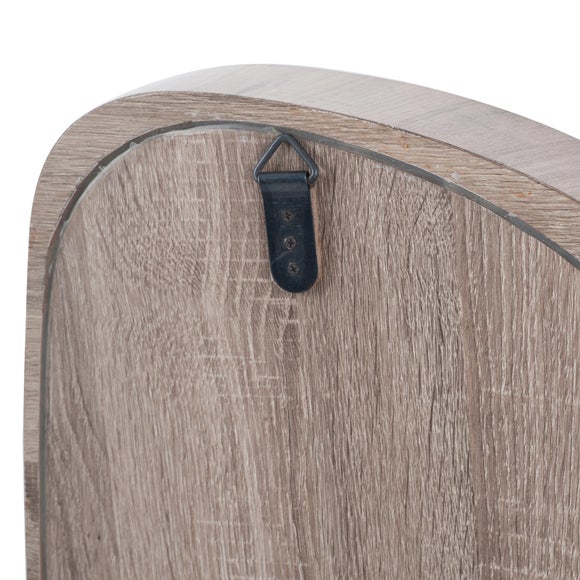 Wood Veneer Teardrop Wall Mirror, product image 2