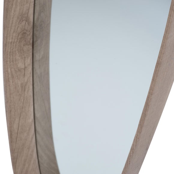 Wood Veneer Teardrop Wall Mirror, product image 4