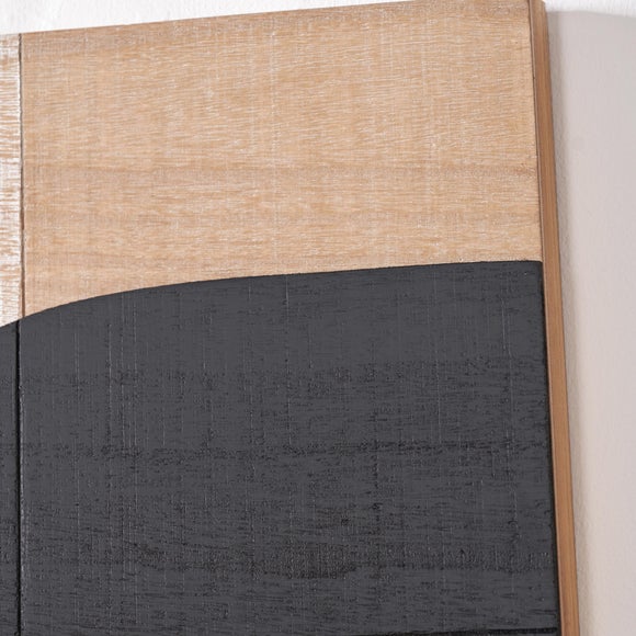 Set of 2 Wooden Textured Wall Art