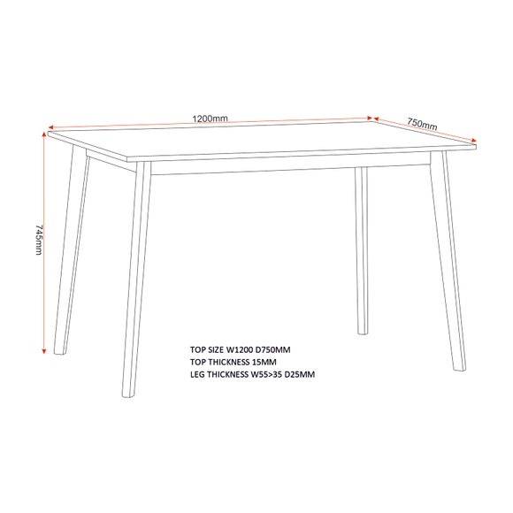 Balfour 4-6 Seater Dining Table with 4 Dining Chairs