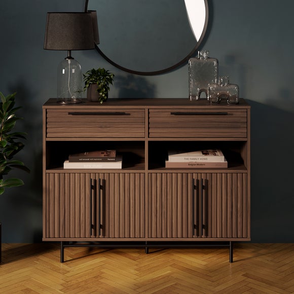 Bryant Hallway Console Table with Shoe Storage, Mango Wood Effect, product image 1