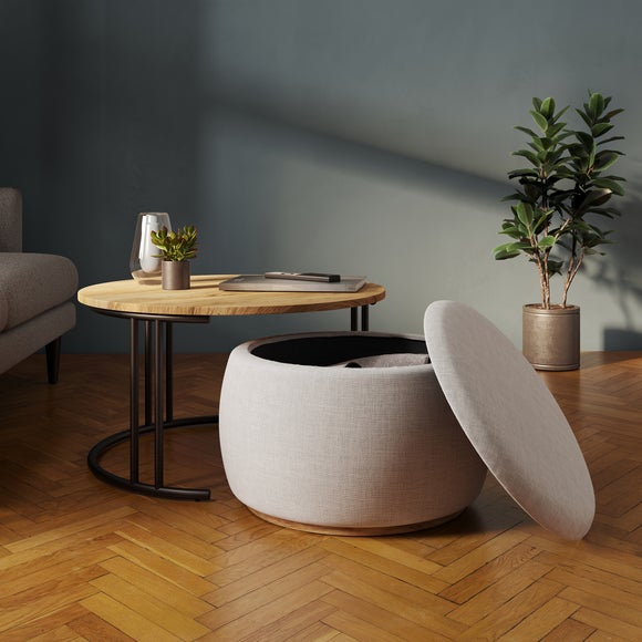 Bryant Upholstered Pouffe Coffee Table Nest, product image 2
