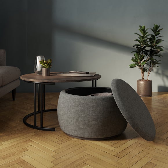 Bryant Upholstered Pouffe Coffee Table Nest, product image 9