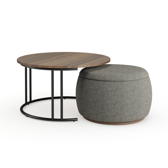 Bryant Upholstered Pouffe Coffee Table Nest, product image 14