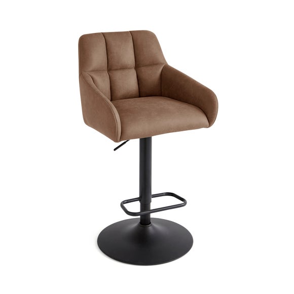 Jase Adjustable Height Barstool, Faux Leather, product image 5