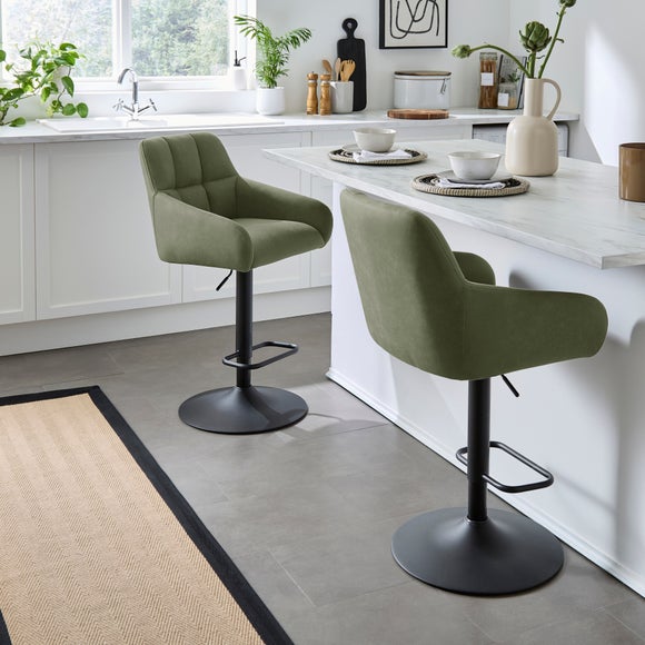 Jase Adjustable Height Barstool, Faux Leather, product image 9