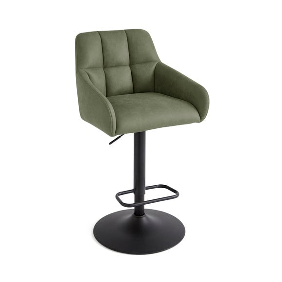 Jase Adjustable Height Barstool, Faux Leather, product image 12