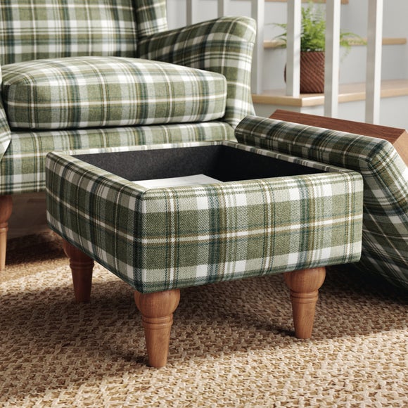 Charnwood Checked Storage Footstool, product image 2