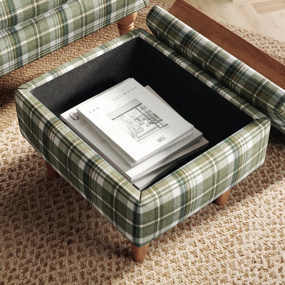 Charnwood Checked Storage Footstool, product image 3