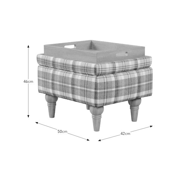 Charnwood Checked Storage Footstool, product image 9