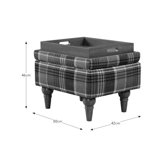 Charnwood Checked Storage Footstool, product image 18