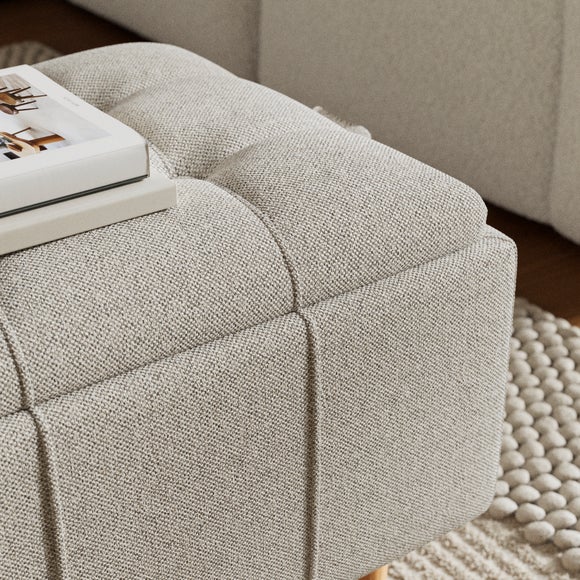 Holland Basketweave Tray Table Ottoman